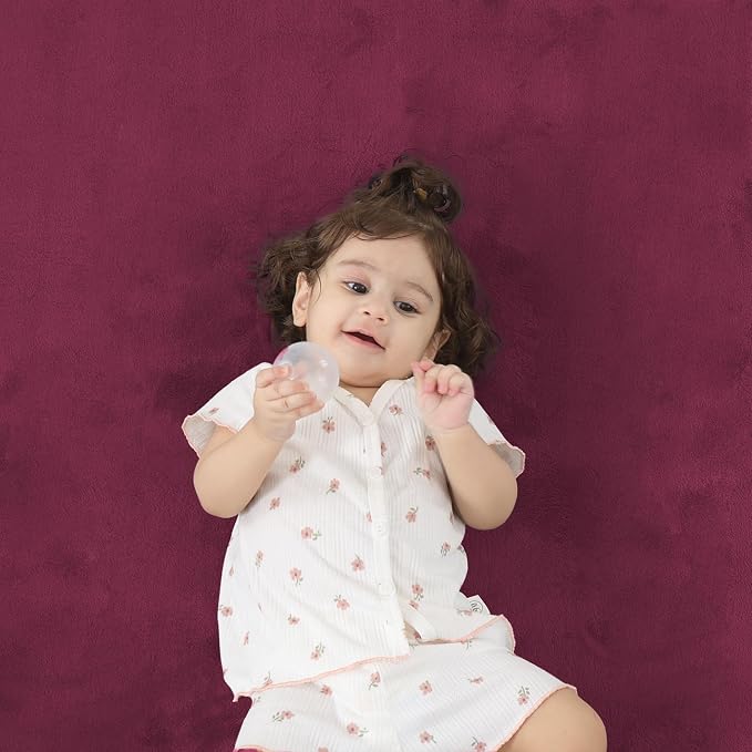 1.3" Thick Baby Play Mat for Floor, 79x79 Soft Foam Mats, Burgundy | Memory Mat for Baby to Play on Floor Waterproof Easy Care with Non-Slip Tummy Time Play Mat for Nursery Playroom Classroom