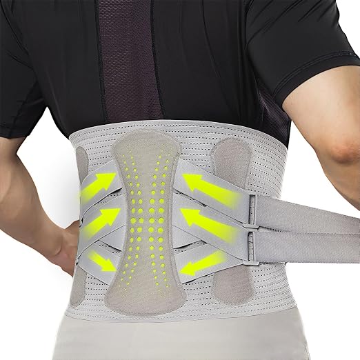Back Brace for Lower Back Pain Relief with 360-Degree Biochemical Hug Support, Back Support Belt for Men and Women, Soft Breathable Fabric Lumbar Support for Herniated Disc, Sciatica XXL