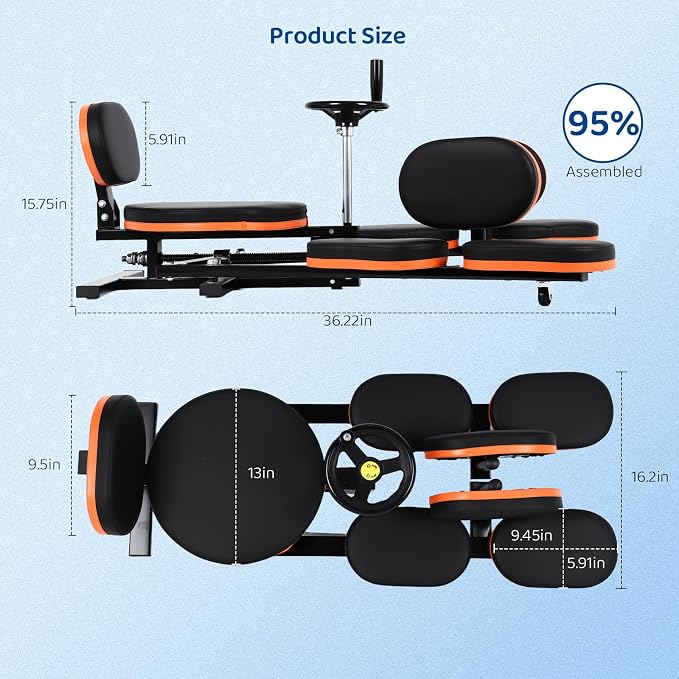 Leg Stretcher Machine, 200° Adjustable Split Trainer, 220 lb Steel Frame | 200° Adjustable Split Machine for Ballet,Home Gym Leg Stretching Training Machine, Suitable for Yoga, Home Gym Dedicated