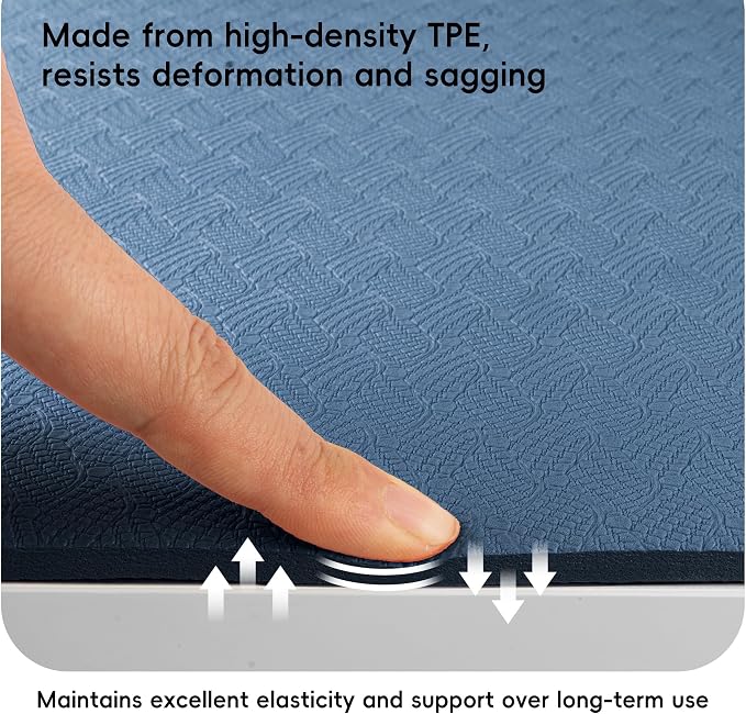 Extra Wide Yoga Mat 72" x 32", 6mm Non Slip TPE Exercise Mat with Carrying Strap, Large Workout Mat for Yoga, Pilates, Stretching, HIIT & Home Gym
