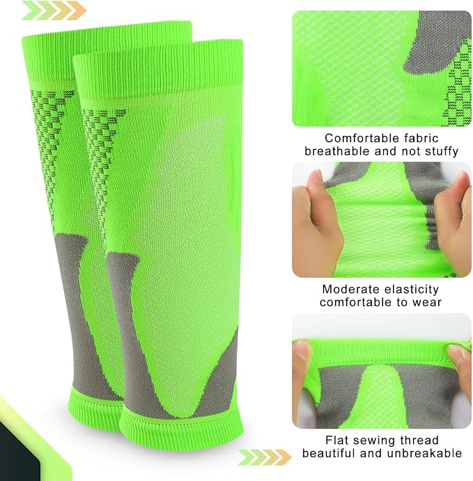Junely 3 Pairs Calf Compression Sleeve for Men and Women | Running Athletic Nurses Work Support Travel Flight Sports