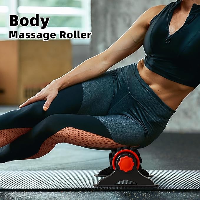 XL IT Band Firm Foam Roller with Resistance Holder - 17 inches - Exercise Roller for IT Band Issues, Deep Tissue Muscle Massage, Muscle and Back Roller for Fitness, Gym Equipment (Black)