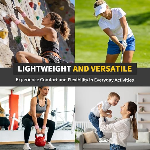 CAMBIVO 2 Pack Wrist Brace for Carpal Tunnel with wraps, Pink | Wrist Support, Adjustable Wrist Wraps for Weightlifting, Tendonitis, Pain Relief, Sleeping, Night, Gym, Neoprene, Both Hands