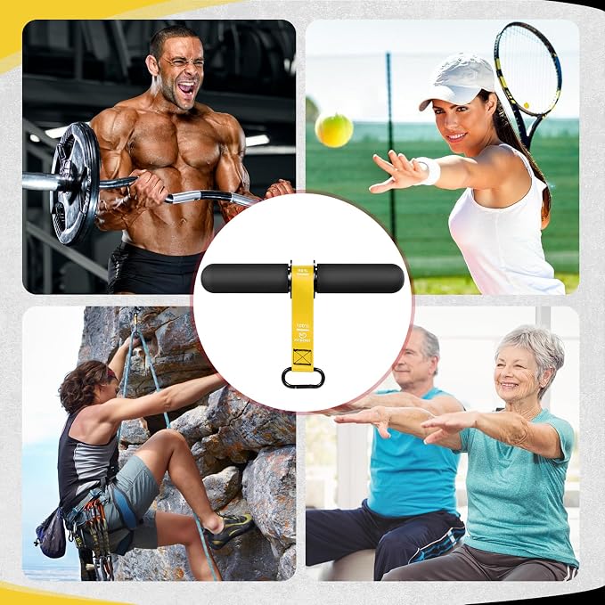 FitBeast Forearm Strengthener & Forearm Exerciser, Wrist Roller | Forearm strength trainer with thick handle and adjustable strap. Ideal for grip strength, muscle building and rehabilitation.