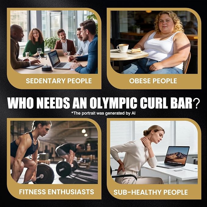 47” Solid Steel Olympic Curl Bars, 500LB | EZ and Super EZ curl bars with knurled grips, rotating sleeves, solid steel build, and 2-inch Olympic plate compatibility