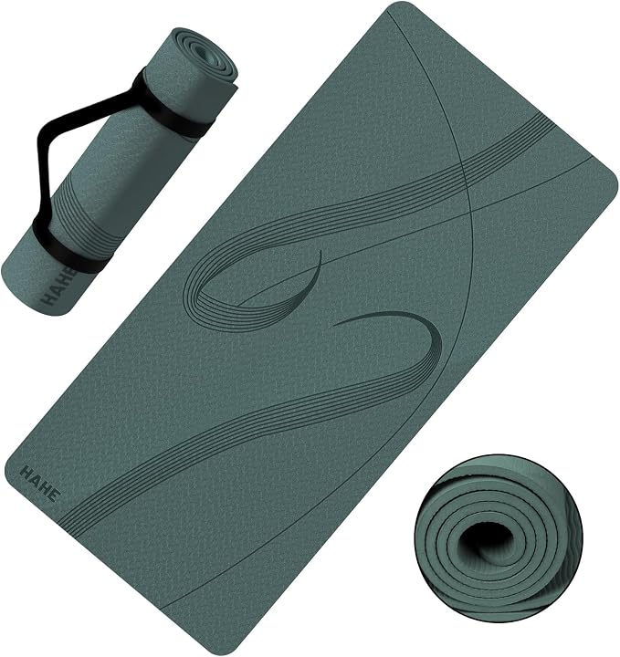 Yoga Mat High Density Exercise Mat, 76"x32"x0.27"Thick Wide & Large Yoga Mat for Women Men, Professional POE Workout Mat for Yoga, Pilates, Fitness & Stretching