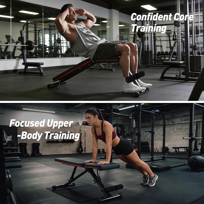Adjustable Weight Bench 795 lbs, Foldable Incline Bench Press
