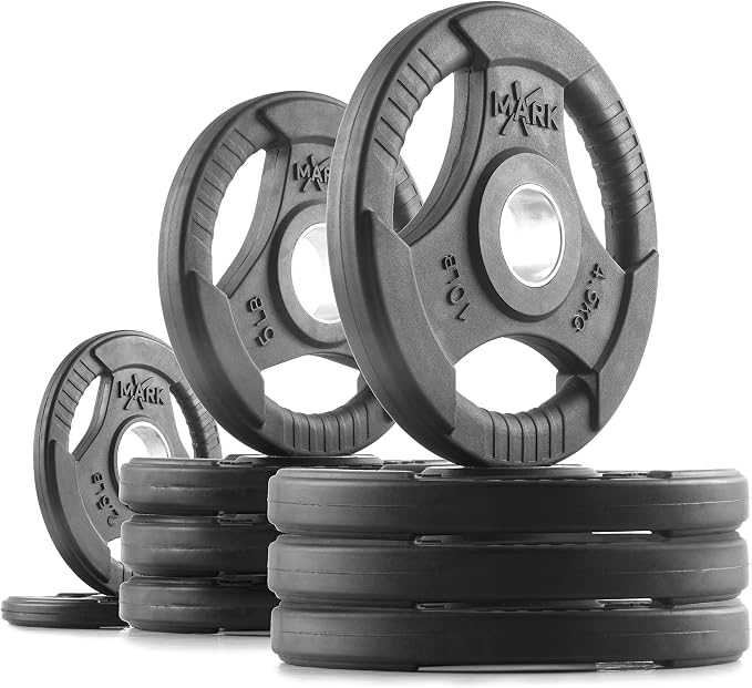 XMark TRI-GRIP Olympic Barbell Sets With The CROWBAR 7' Olympic Bar