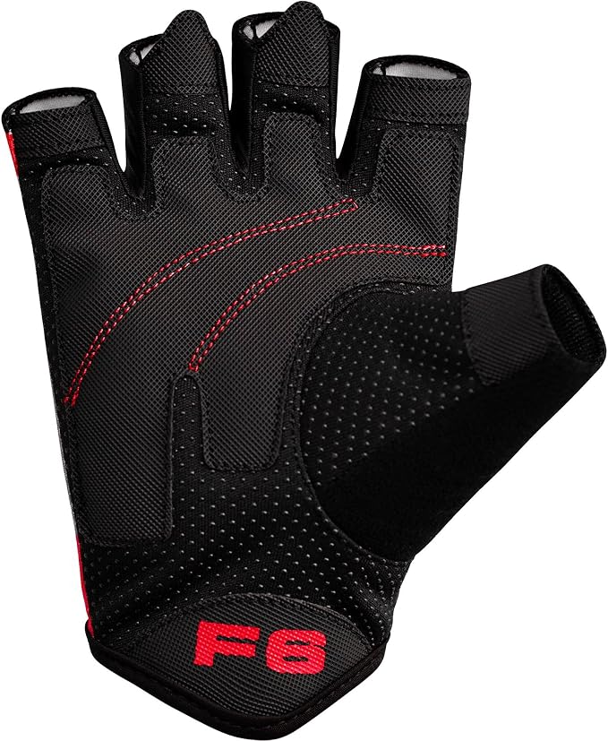 RDX Weight Lifting Gloves Gym Fitness Workout, Anti Slip Padded Palm Elasticated Strength Training Equipment Men Women Half Finger Exercise Bodybuilding Calisthenics Cycling Rowing Climbing