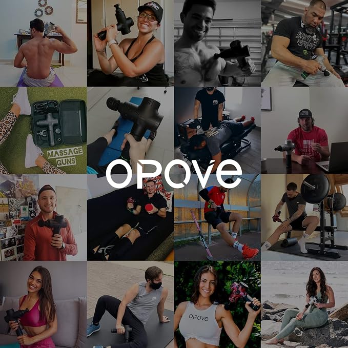 Opove M3 Pro 2 Massage Gun Deep Tissue Percussion Muscle Massager for Workout, Handheld Percussive Therapy Fascia Gun for Athletes Fast Recovery 4-8 Hours Long Battery Life, Powerful, Quiet, Black