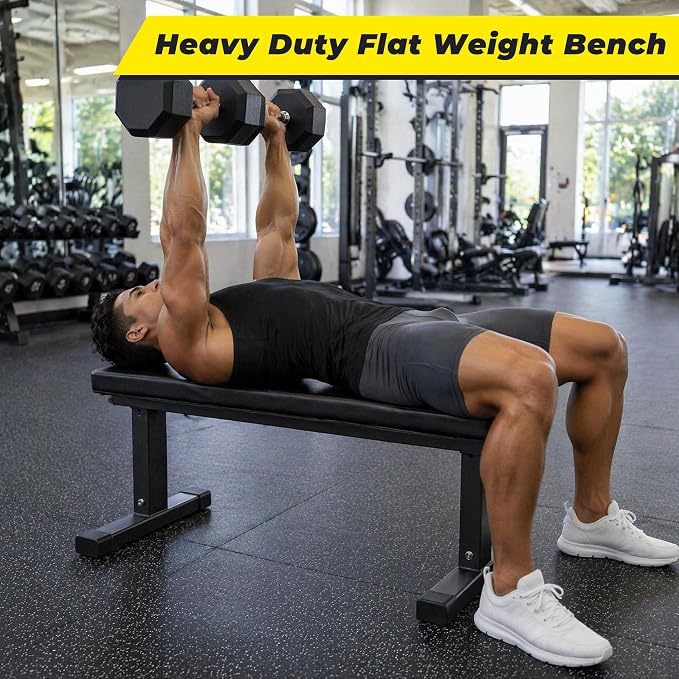 HULKFIT Adjustable Folding Weight Bench, Heavy Duty Workout Bench with Multiple Backrest Positions, Stable Incline Decline Flat Exercise Bench for Full Body Strength Training at Home Gym