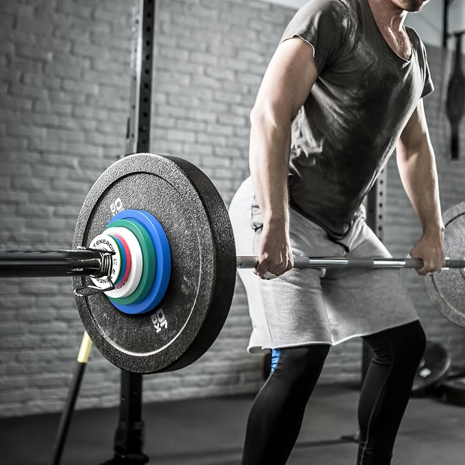 Fractional Weight Plates Set of 8 for Olympic Bars | 0.25, 0.5, 0.75, 1LB pairs with steel core, odorless finish, color coding, and 2-inch Olympic bar fit