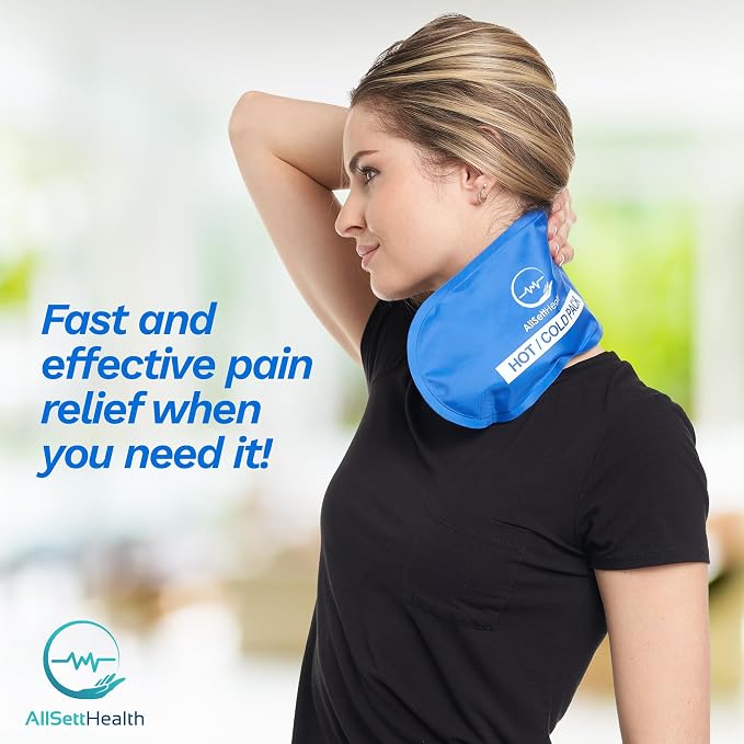 4 Pack Reusable Ice Packs for Injuries, Soft Gel Ice Packs for Sprains | Cold Compress for Swelling and Pain Relief, Bruises and Recovery, 10.5"x5" Leak-Resistant