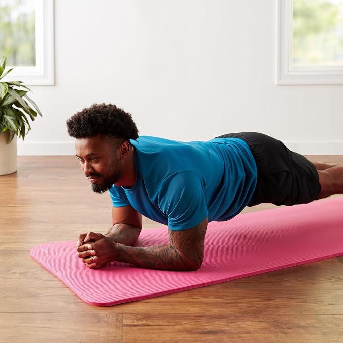 Amazon Basics Extra Thick Exercise Yoga Mat with Carrying Strap