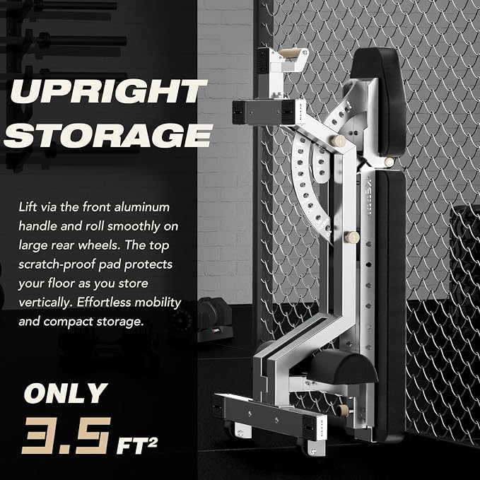 Keppi Fitness Bench6000 Weight Bench, Commercial Grade FID Workout Bench | 2200lb Flat Capacity, 11 Back&8 Seat Specialized Angles for Serious Lifters, 97lb Frame Weight with above 1 Gauge Support