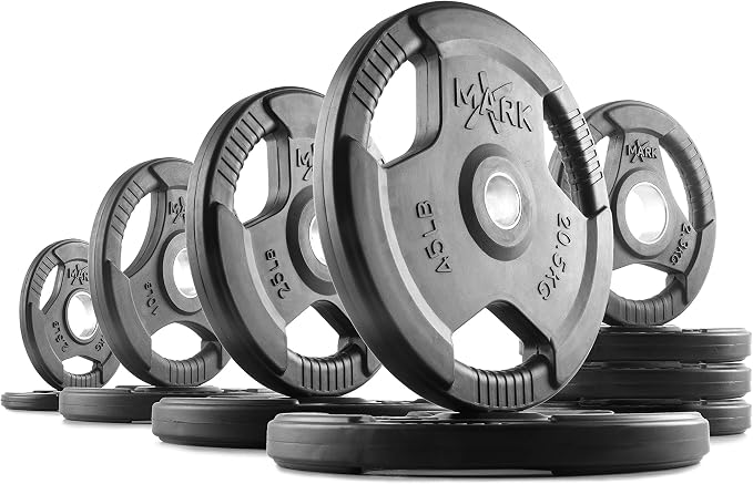 XMark TRI-GRIP Olympic Barbell Sets With The CROWBAR 7' Olympic Bar