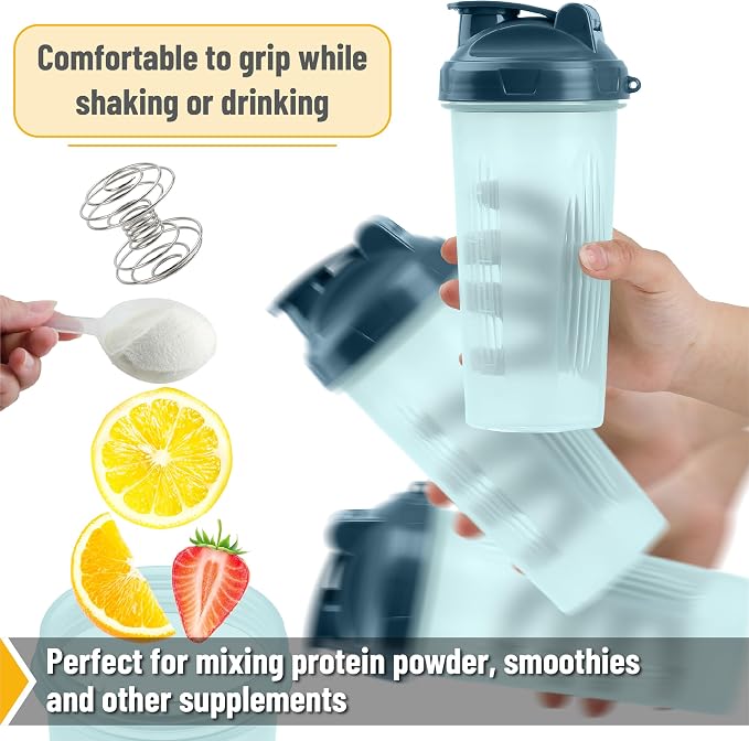Mr. Pen- Shaker Bottles for Protein Mixes, 28 oz | Leak Proof Shaker Cups with Stainless Steel Wire Whisk Ball for Protein Shakes and Pre Workout, Fathers Day Gift