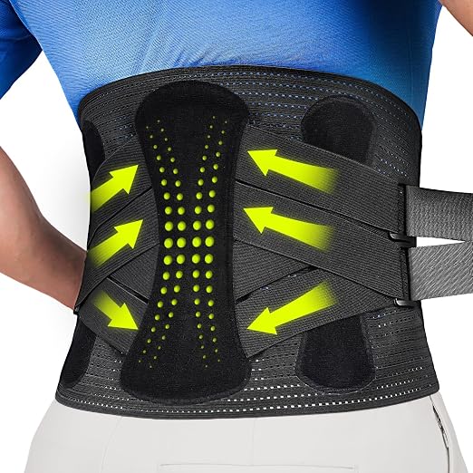 Back Brace for Lower Back Pain Relief with 360-Degree Biochemical Hug Support, Back Support Belt for Men and Women, Soft Breathable Fabric Lumbar Support for Herniated Disc, Sciatica M