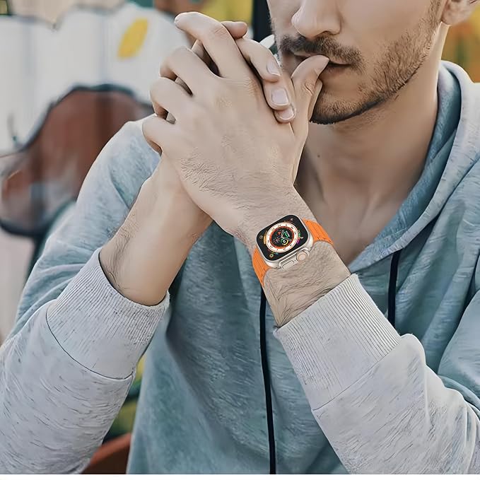 Magnetic Band Compatible with Apple Watch Ultra 3/2/1 Band for Men 49mm 46mm 45mm 44mm 42mm, Silicone Sport Waterproof Loop Strap Magnet Link for iWatch Series SE 11 10 9 8 7 6 5 4 3 2 1