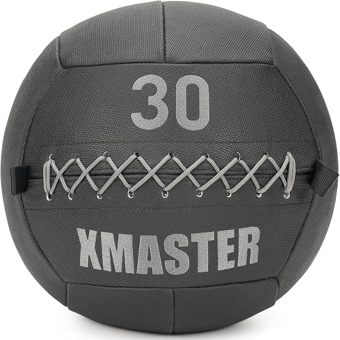 XMASTER Medicine Ball for Home Gym Strength & Core Training | Durable sand-filled no-bounce design | 6-30 lb weights | Anti-slip textured grip | Floor-friendly soft shell | Odor-free PVC