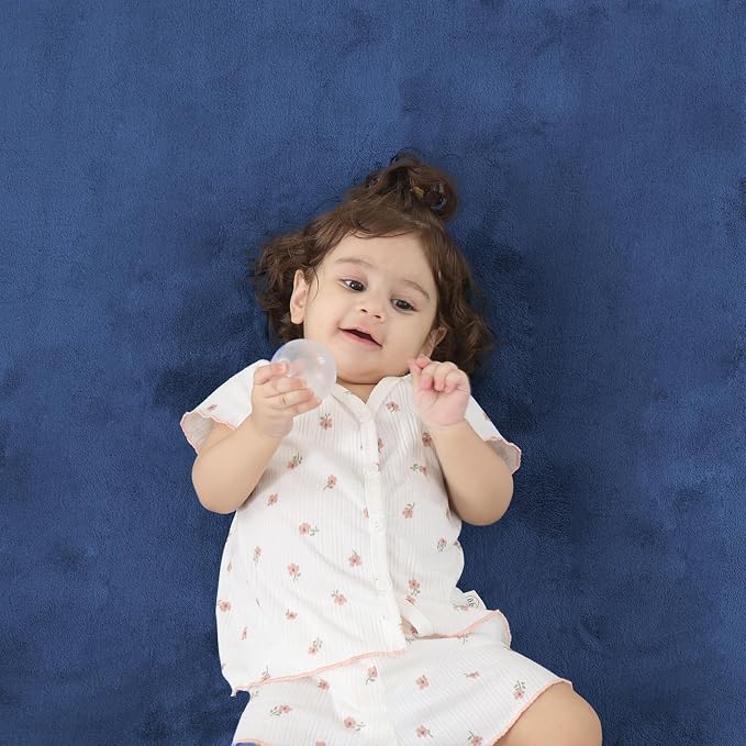 1.3" Thick Baby Play Mat for Floor, 79x79 Soft Foam Play Mats, Blue | Memory Mat for Baby to Play, Waterproof Easy Care with Non-Slip Tummy Time Play Mat for Nursery Playroom Classroom