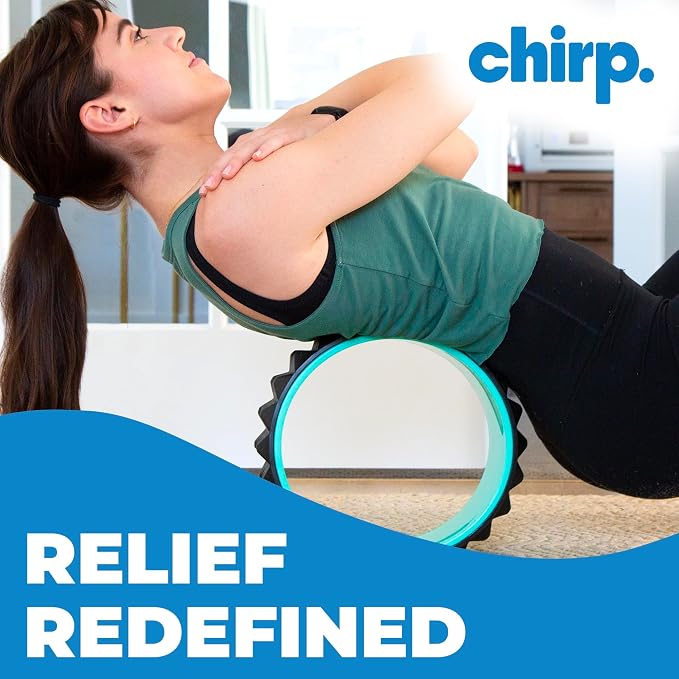 Chirp Wheel XR 10" Acupressure Back Roller for Muscle Relief, Mint | Acupressure Back Roller, Spinal Traction Wheel, Foam Roller for Trigger Points, Deep Tissue Back Massager, 10 Inch