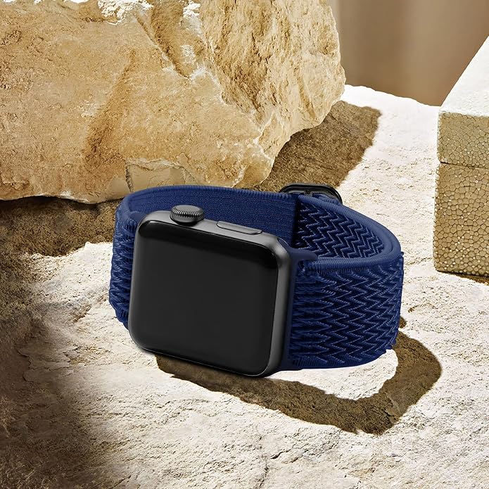 Lerobo Stretchy Nylon Solo Loop Band, Compatible with Apple Watch Series 11 10 9 8 7 6 5 4 3 SE3/2/1 Ultra3/2/1, Adjustable Strap for iwatch Band 44mm 45mm 46mm 49mm 42mm 40mm 41mm 38mm for Women Men