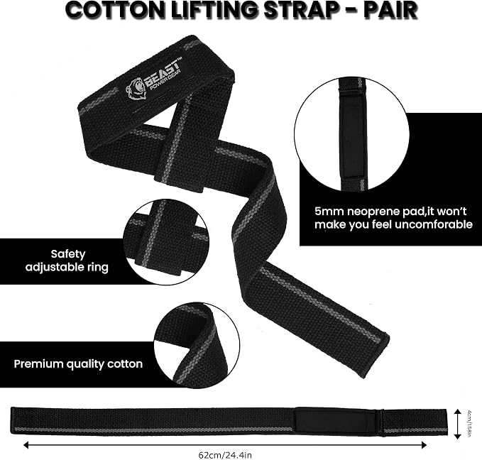 Improved Lifting Support & Stability - Gym Wrist Wraps for Weightlifting 14" Premium Quality Hand Wraps with Thumb Loop - Weight Lifting Wrist Wraps for Pain & Support