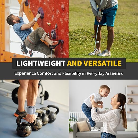 CAMBIVO 2 Pack Wrist Brace for Carpal Tunnel with wraps, Gray | Wrist Support, Adjustable Wrist Wraps for Weightlifting, Tendonitis, Pain Relief, Sleeping, Night, Gym, Neoprene, Both Hands