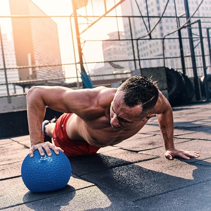 Yes4All Slam Balls, 10-40lb Weighted Ball Weight, Durable PVC Sand Filled Workout Dynamic Slam Ball for Core Strengthen