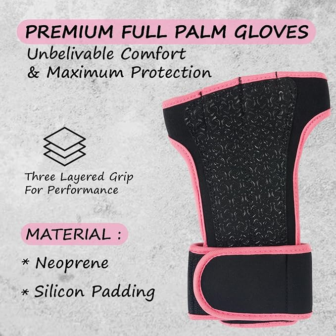 FITNESS FORCE Ventilated Weight Lifting Workout Gloves for Men & Women | Gym Gloves for Men & Women with Built-in Wrist Wraps for Men, Exercise Gloves for Weightlifting, Cycling & Cross Training