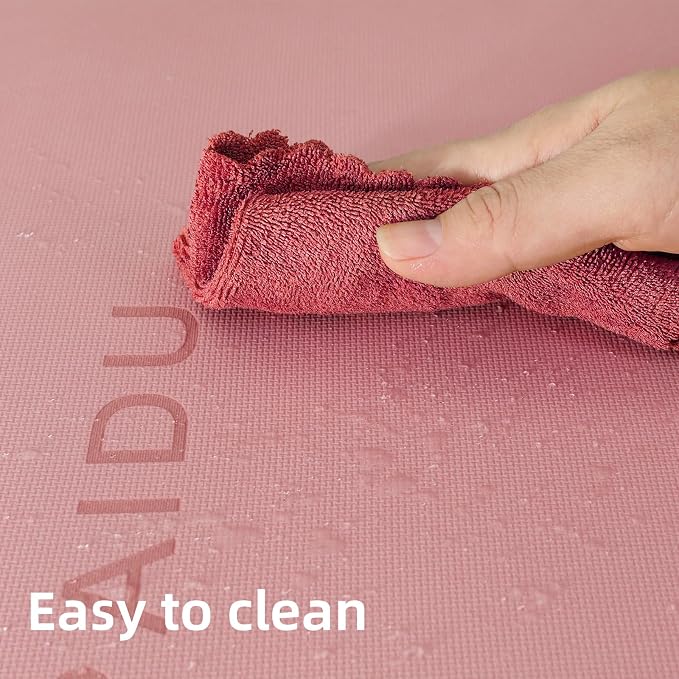 PAIDU POE Yoga Mat (10mm)Extra Thick Fitness Mat 72"x24" with Carry Strap | Non-slip, tear-resistant and suitable for all ages, perfect for yoga, Pilates, home gym and full-body workouts.