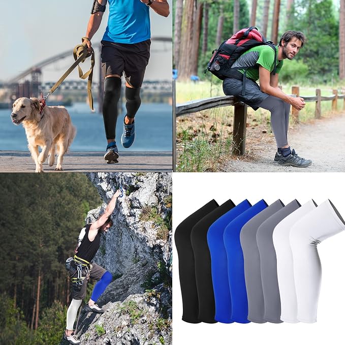 Tatuo Leg Sleeves Compression Long Knee Sleeve UV Protect for Men Women Sport Basketball Football