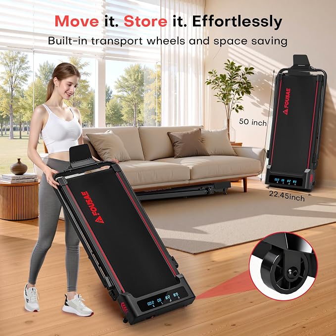 Treadmills for Home, App Compatible, 5 in 1 7.5MPH Foldable Treadmill with 10% Incline, 3.0HP Brushless Drive, 12 HIIT Programs, Full Screen LED Display, Remote Control, 400 LBS Weight Capacity
