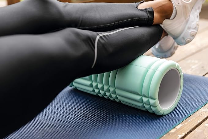 TRIGGERPOINT Performance Therapy Grid Foam Roller for Exercise, Deep Tissue Massage and Muscle Recovery, Original (13-Inch), Mint