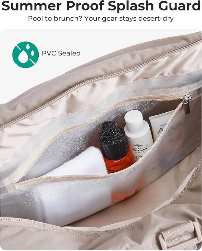 BAGSMART Reiki Gym Bag for Women Puffy Yoga Mat Travel Weekender Duffle Bag | Lint-Resistant Lining, Wet-Dry Pocket & Anti-Slip Mat Loop, Ultra-Light, Roomy for Workout Gear, Water Bottle, Travel, Sports