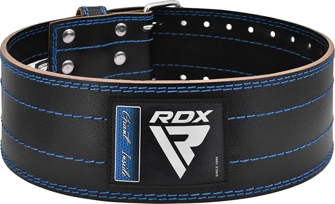 RDX Weight Lifting Belt for Men Women, IPL USPA Approved, 6mm Thick 100% Leather, 4” Powerlifting Back Support, Squat Deadlift Bodybuilding Exercise Fitness Gym Workout Strength Training up to 700 LBS