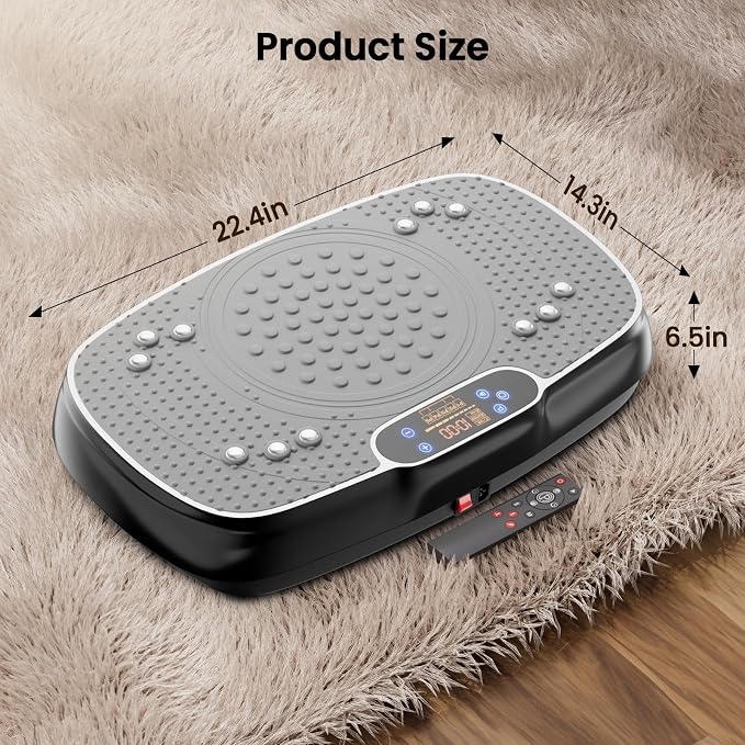 Vibration Plate Exercise Machine: TISSCARE Vibrating Plates for Weight Loss and Lymphatic Drainage, 400lbs Shake Plate Whole Body Workout Platform for Home Fitness Fat Burner Gifts