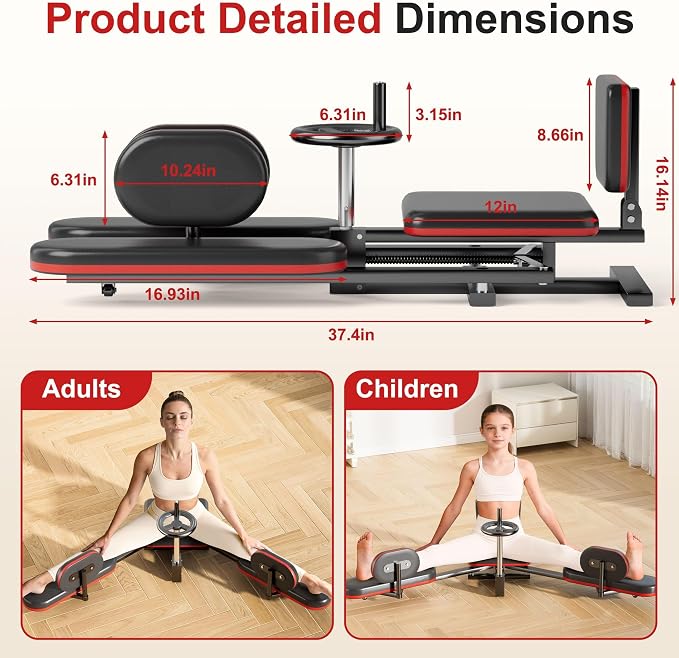TDH Leg Stretcher, 300LBS Stretcher Machine,210° Adjustable Split Machine | Flexibility Stretching Equipment to Relieving Leg Muscl,Exercise for Everyone