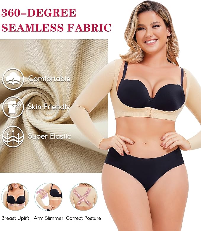 LODAY Upper Arm Shaper for Women Faja Post Surgery Slimming Compression Sleeves Shapewear Tops