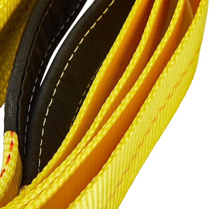 Pindex 2 Pack 3" x 10' Web Lifting Sling 22000 Lbs Breaking Force 3500 Lbs Pulling Forces Lift Sling Straps for Rocks Trees Mowers Tool Boxes in Trailers Tractors Trucks, Yellow