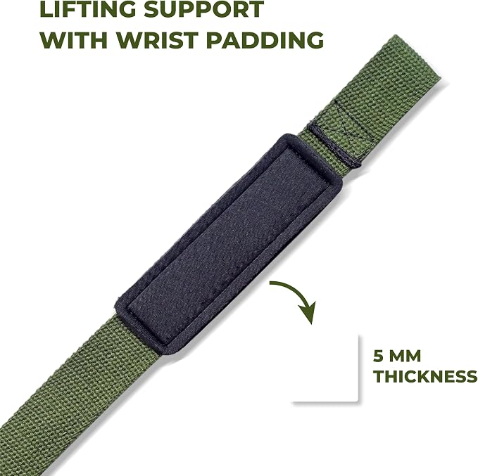 Lifting Straps for Weightlifting, Bodybuilding, Powerlifting, Strength Training, & Deadlifts - Padded Neoprene 21 inch Cotton Lifting Wrist Straps, Gym Wrist Straps for Weight Lifting