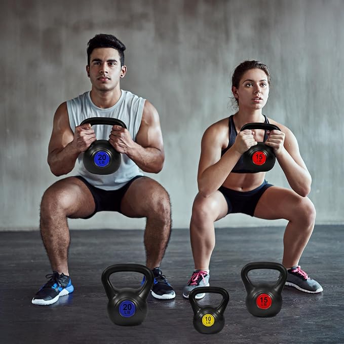 Fitvids Kettlebell Sets Piece Strength Training KettleBells Weight Set