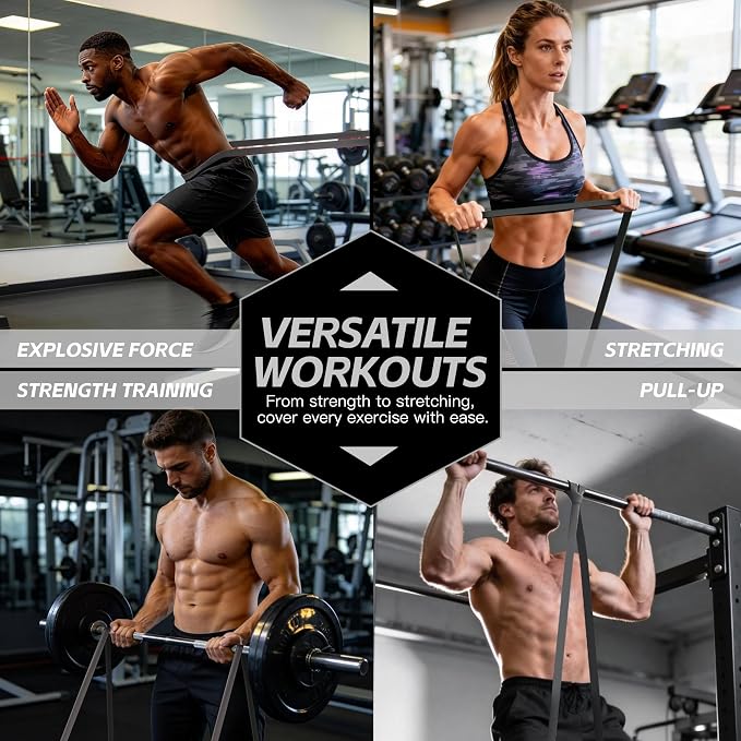 Pull Up Bands, Resistance Bands Set, Exercise Workout Bands for Men & Women, Ideal for Body Stretching, Physical Therapy and Muscle Training