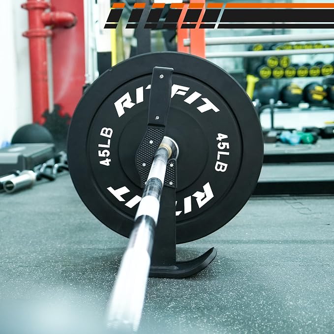 RitFit Deadlift Jack, 660LB Capacity, Non-Slip Handle Portable Barbell Jack | Heavy-Gauge Metal, PVC-Protected Base,No Assembly, Fits Standard Barbells, Ideal for Deadlift & Powerlifting