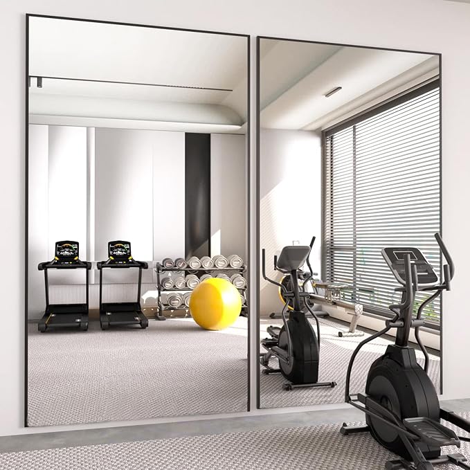 Glassless Floor Mirror, 71×39”, Wide Shatterproof Full Length Mirror for Bedroom or Entryway, Ultra-Light Wall Mounted or Leaning, White Frame