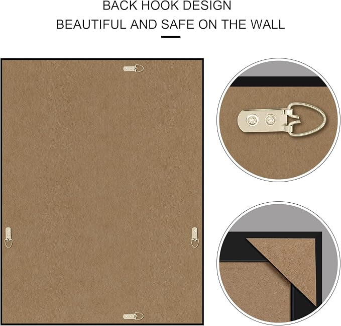 Syndra 24x 32 Rectangular Mirror for Bathroom, Bathroom Mirrors for Over Sink, Wall Mounted Vanity Mirror with Tempered Glass, Rust-Resistant Solid Wood Frame for Bathroom, Bedroom, Living Room