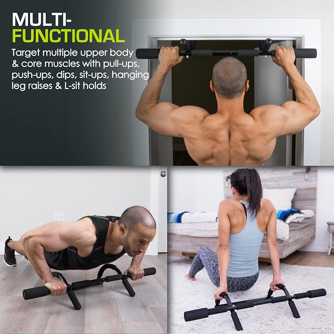 ProsourceFit Pull Up Bar for Multi Use Fitness & Home Gym Exercise