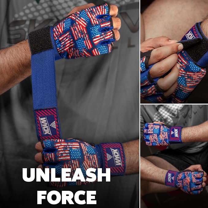 WYOX Neoprene Gel Boxing Hand Wraps Inner Gloves for Men & Women β 80cm/31in Quick Wrist Strap, Padded Knuckle Protection, Fingerless MMA Muay Thai Kickboxing Wraps for Training & Martial Arts