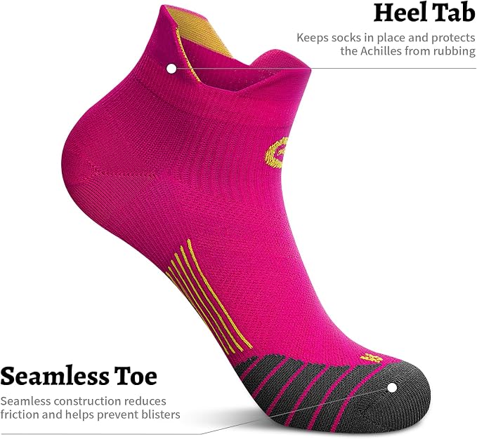 Compression Socks for Men Women Ankle Running Socks for Plantar Fasciitis | Low Cut Athletic Ankle Socks with Ankle & Arch Support for Running, Cycling, Golf, Work, Plantar Fasciitis Relief